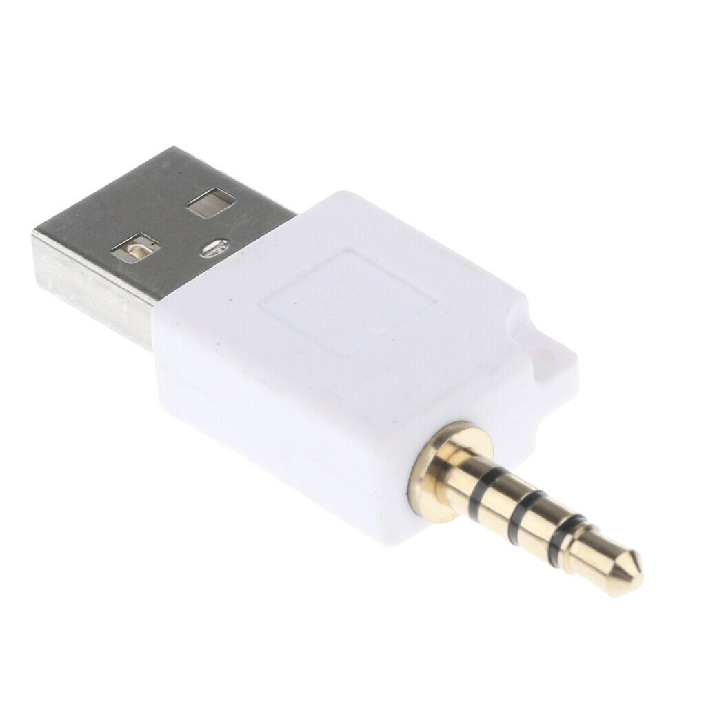 2x USB to 3.5mm Male Charger Converter Adapter Plug for iPod Shuffle 2nd