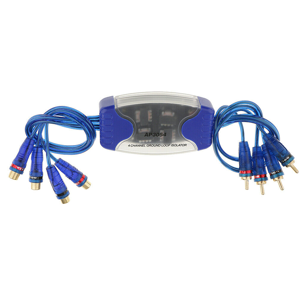 4 RCA Audio Noise Filter Ground Loop Isolator Eliminate Car Electrical Noise