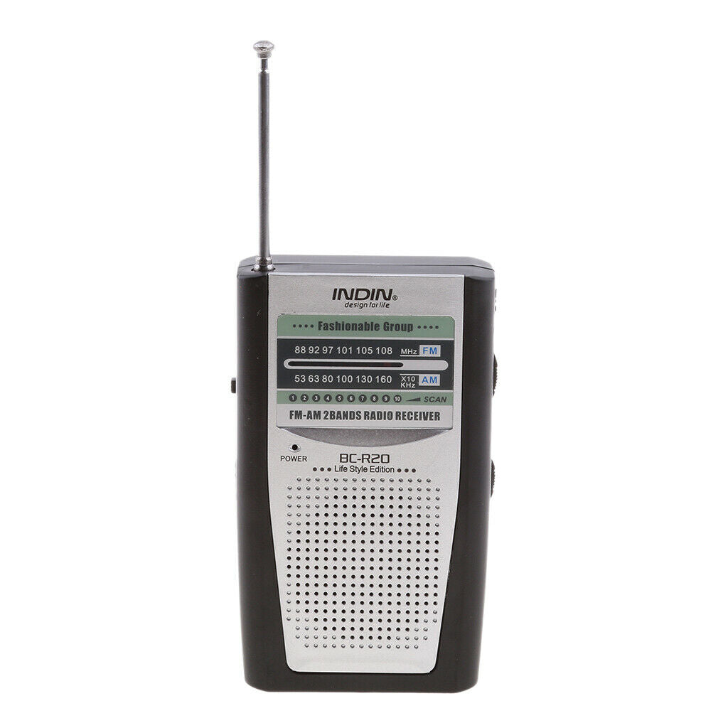 BC-R20 Portable Pocket Mini AM / FM Radio with Speaker and Belt Clip