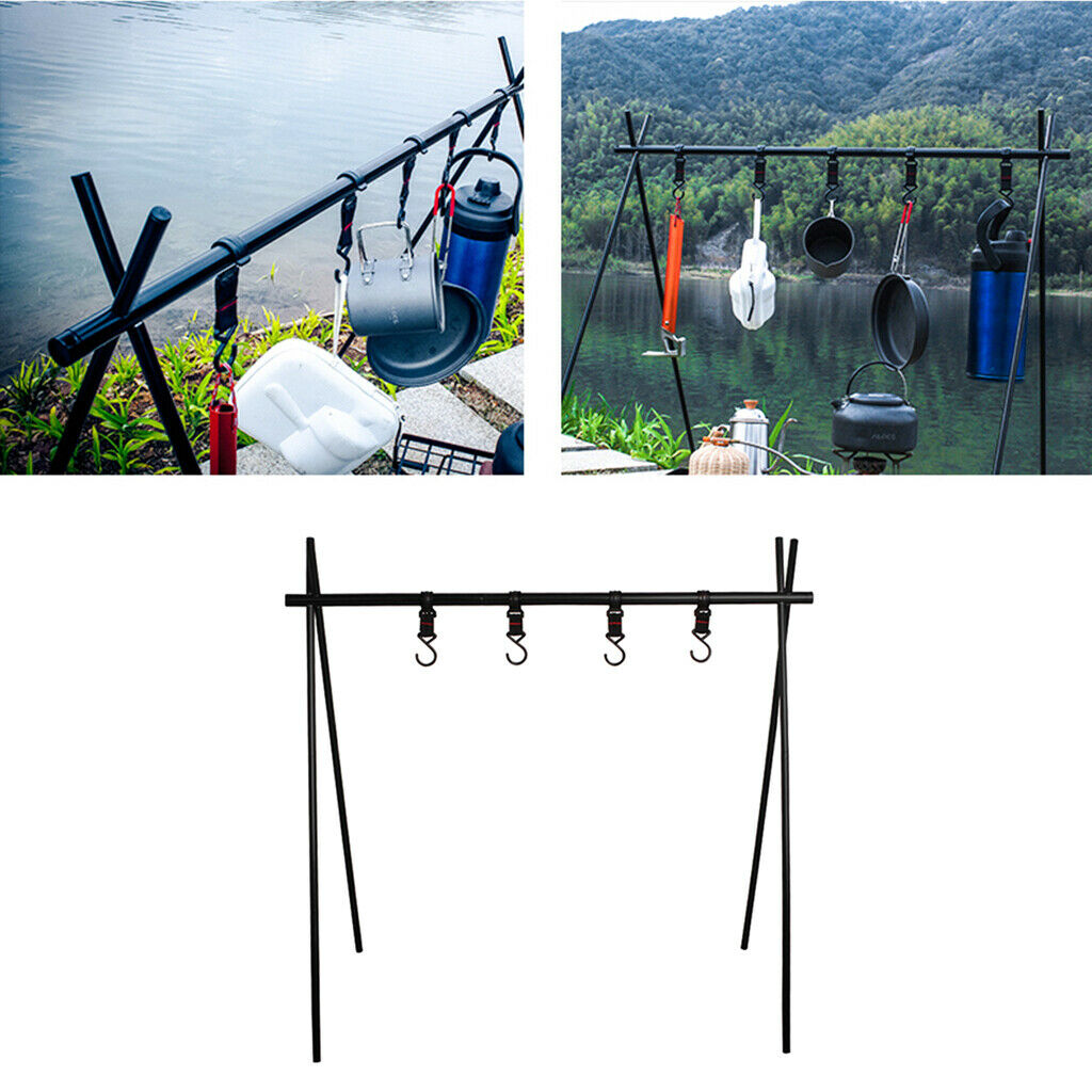 Aluminum Alloy Hanging Rack 8kg Outdoor Camping Triangular Clothes Cookware Rack