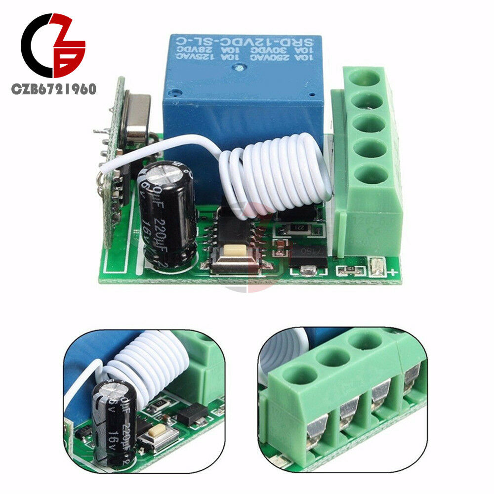 DC12V 10A 1CH Single Channel Wireless Relay RF Remote Control 315MHz Switch