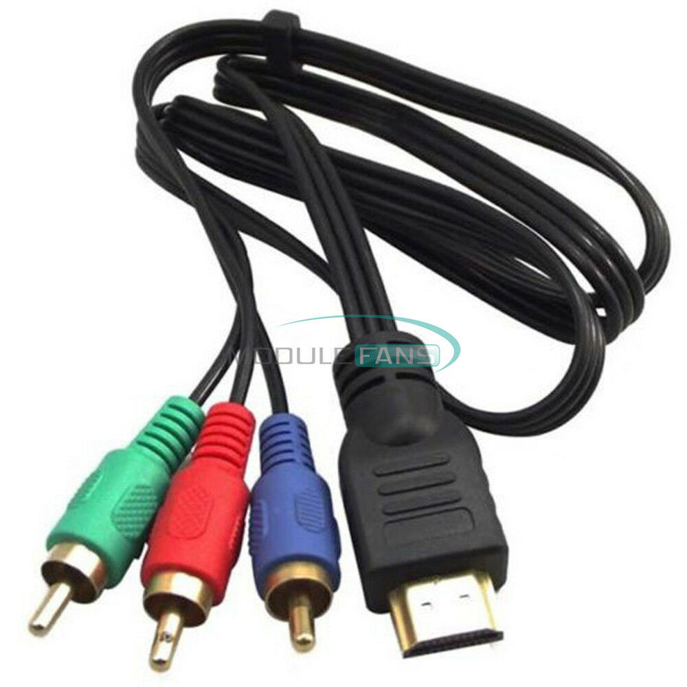 HDMI Male to 3 RCA Video Audio AV Connection Cable Adapter For HDTV DVD 1080P