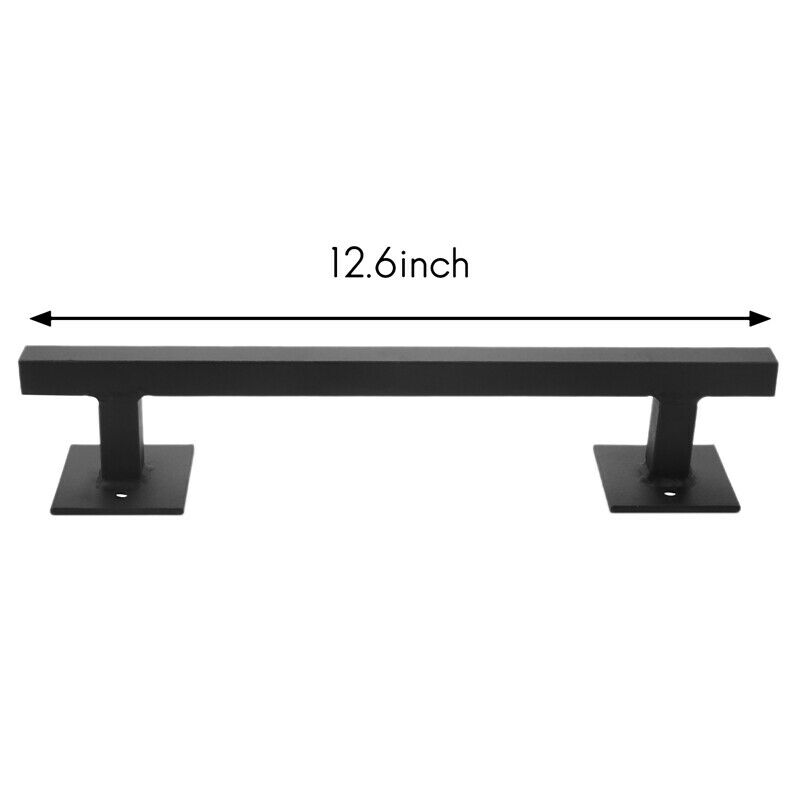12inch Heavy Duty Steel Black Square Sliding Door Pull Handle for Sliding BarnT2