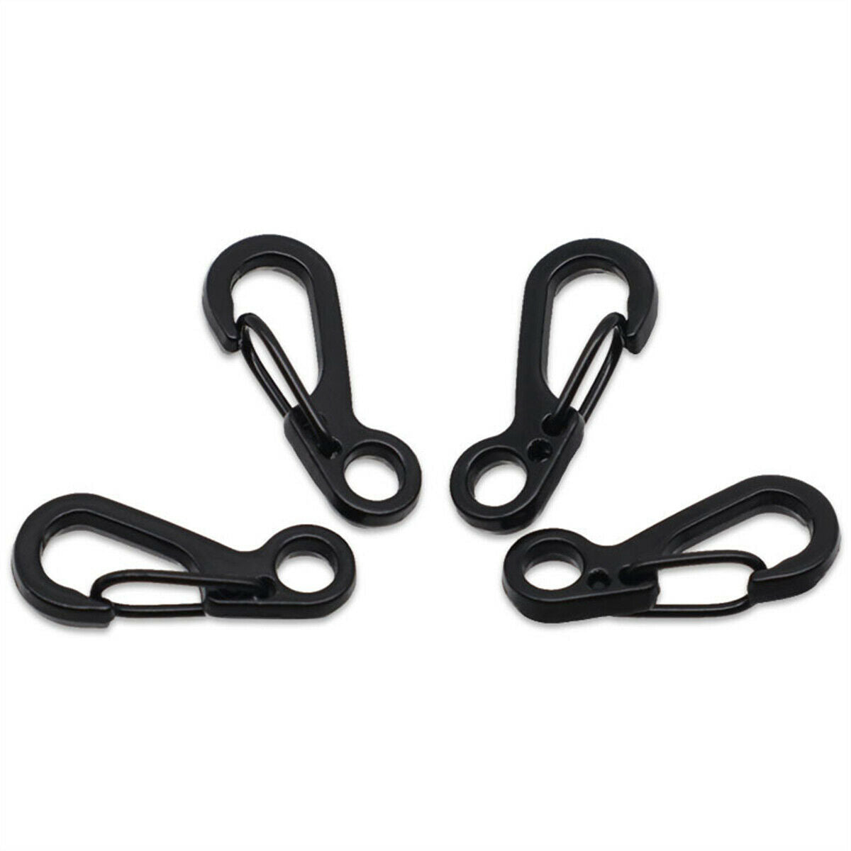 30PCS Zinc Alloy Mini Heavy Carabiner Key Chain Snap Hook Clip Outdoor Camping