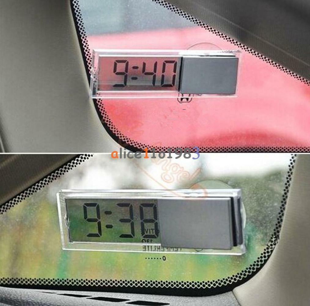Digital LCD Time Clock for Vehicle Car View Mirror Suction Cup