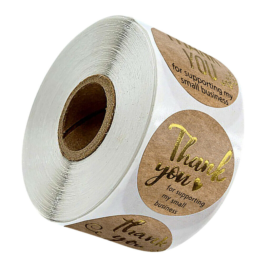1000 Pieces Thank You Sealing Stickers Round Paper Seals Labels DIY Craft
