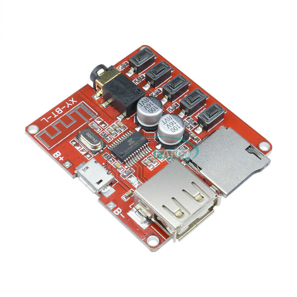 Micro USB 3.7-5V Audio Decoder Bluetooth 4.1 MP3 Player Board TF SD Card Module