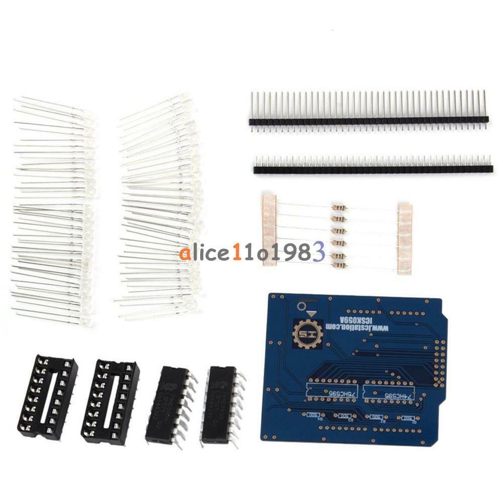 Red 4X4X4 Light Cube Kit Arduino uno shield LED Precise DIY Kit