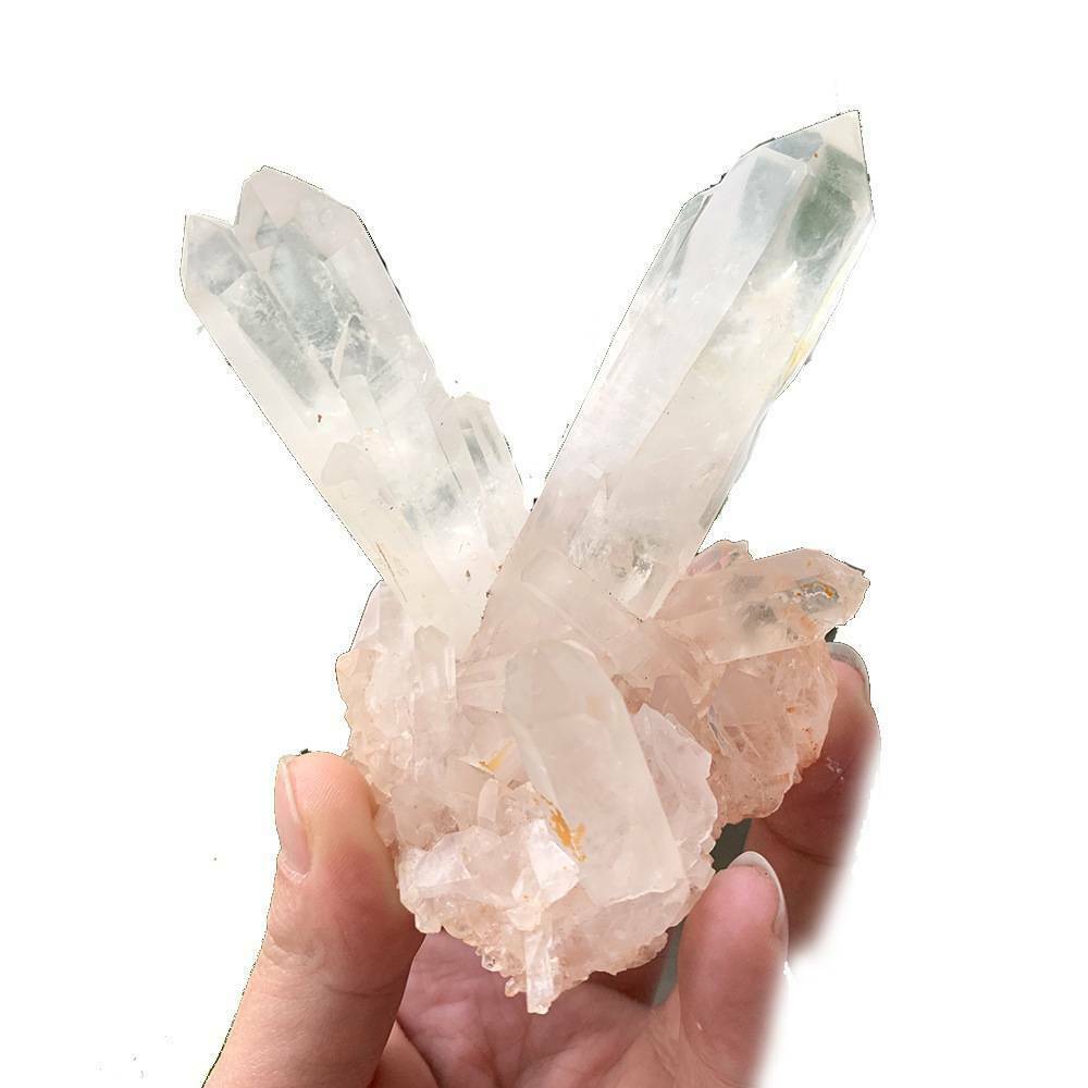 100% Natural Crystal Clear Quartz Cluster Energy Ornament Mineral Specimen Gifts