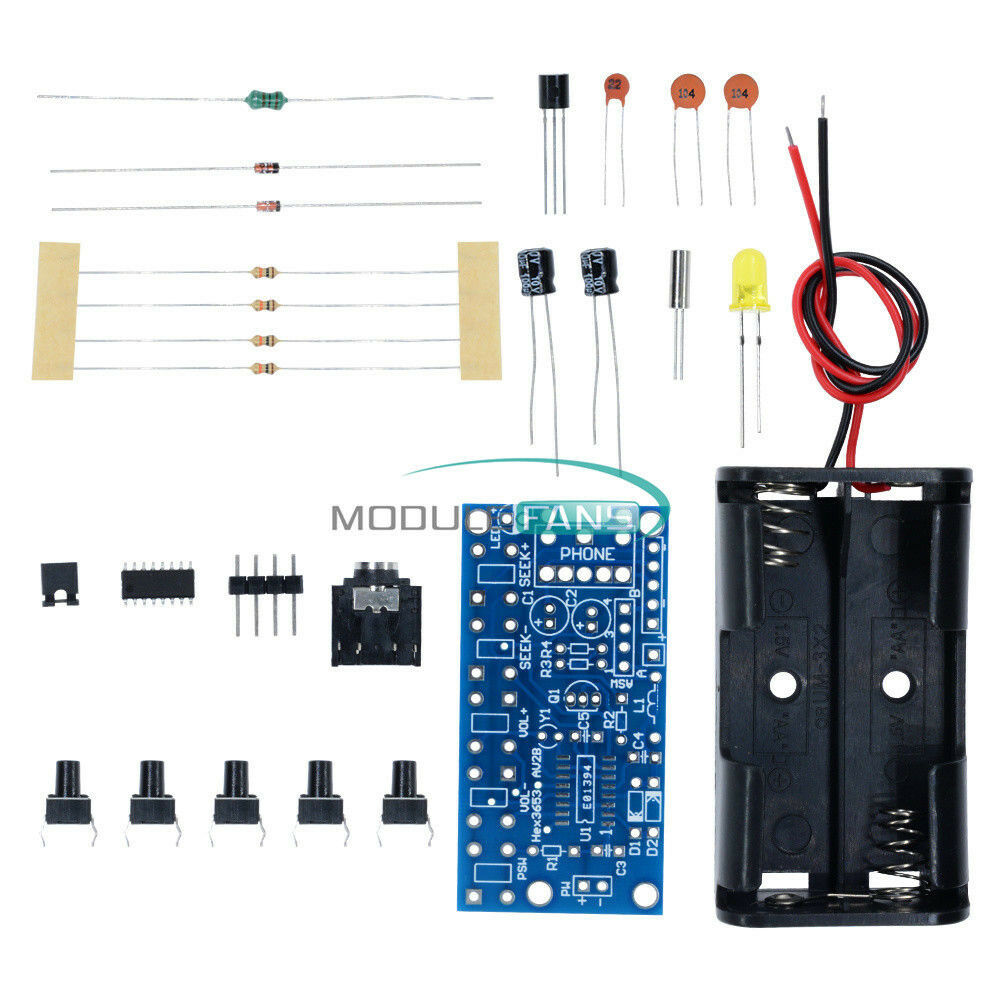 Wireless Stereo FM Radio Receiver Module PCB DIY Electronic Kits 76MHz-108MHz M