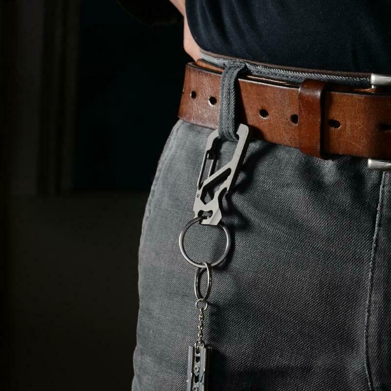 Titanium Alloy Spring Buckle Climbing Carabiners Multifunctional EDC Keychain