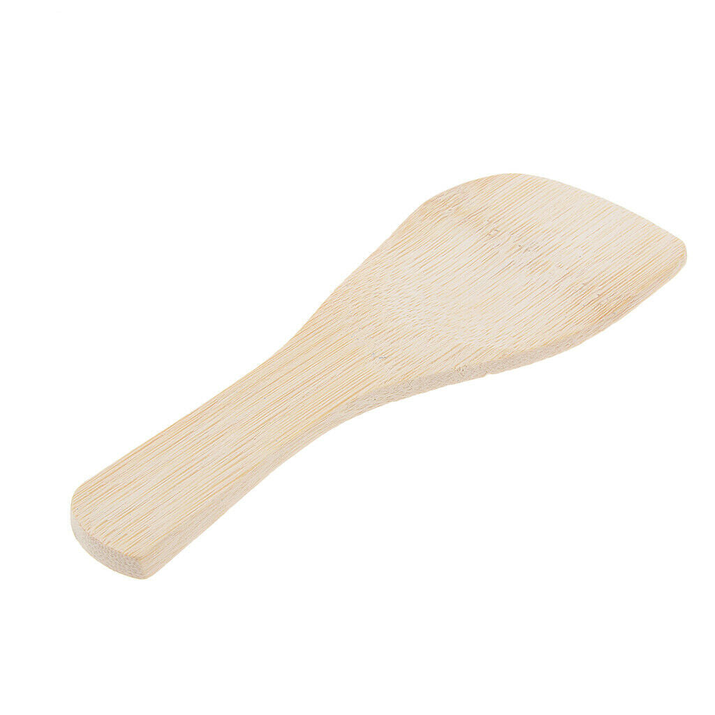 Wooden Kitchen Utensil for Cooking Stir Fry and Mixing Bamboo Shovel Turner,