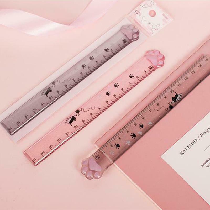 1PC Clear Acrylic Straight Ruler 15cm Clear Ruler Scale Ruler for Students