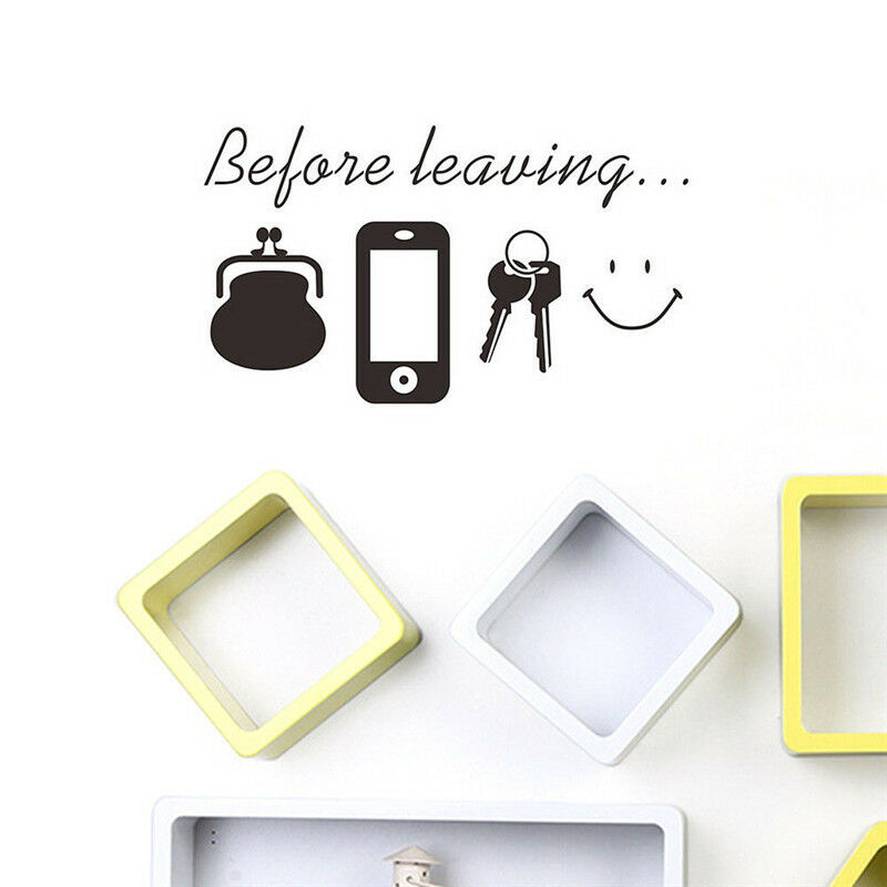 " Before Leaving " Warning Wall Stickers Home Wall Art Stickers Room Door Decor