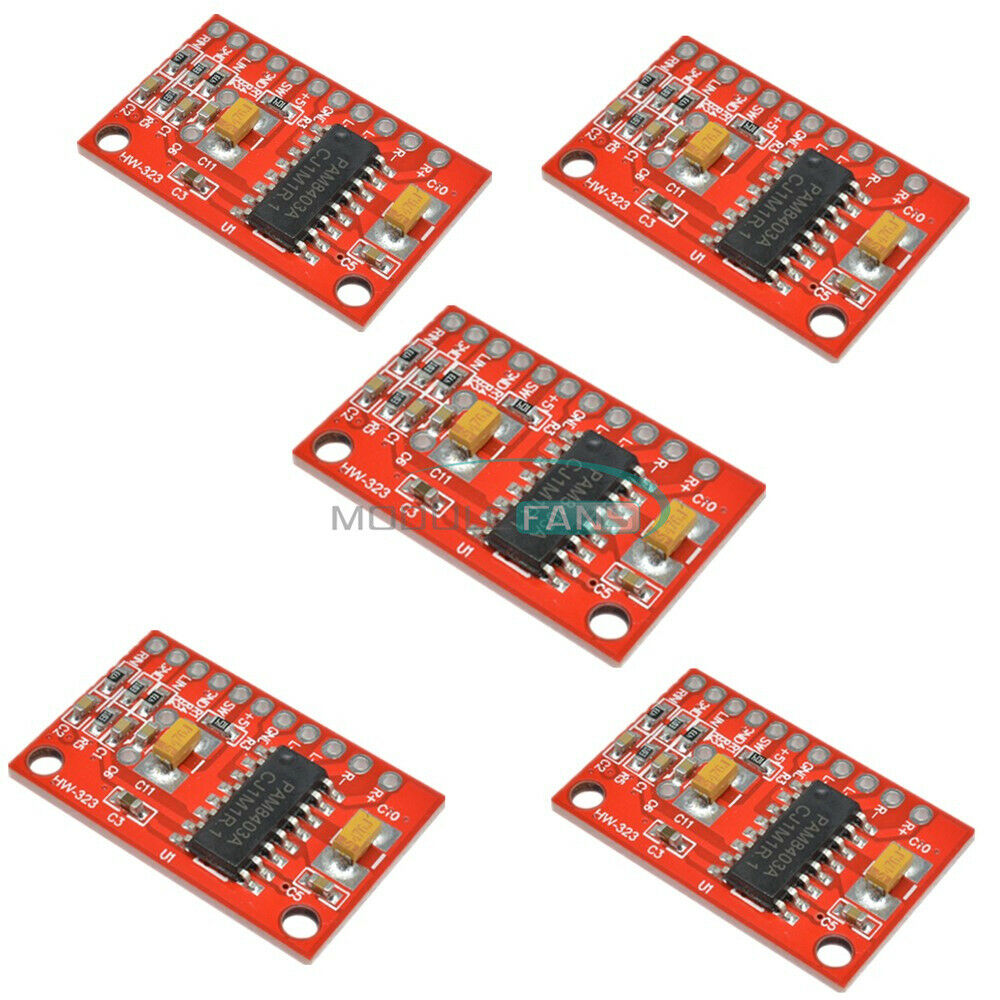 5PCS 3W×2 Mini Digital Power Audio Amplifier Board USB 5V Power Supply Arduino