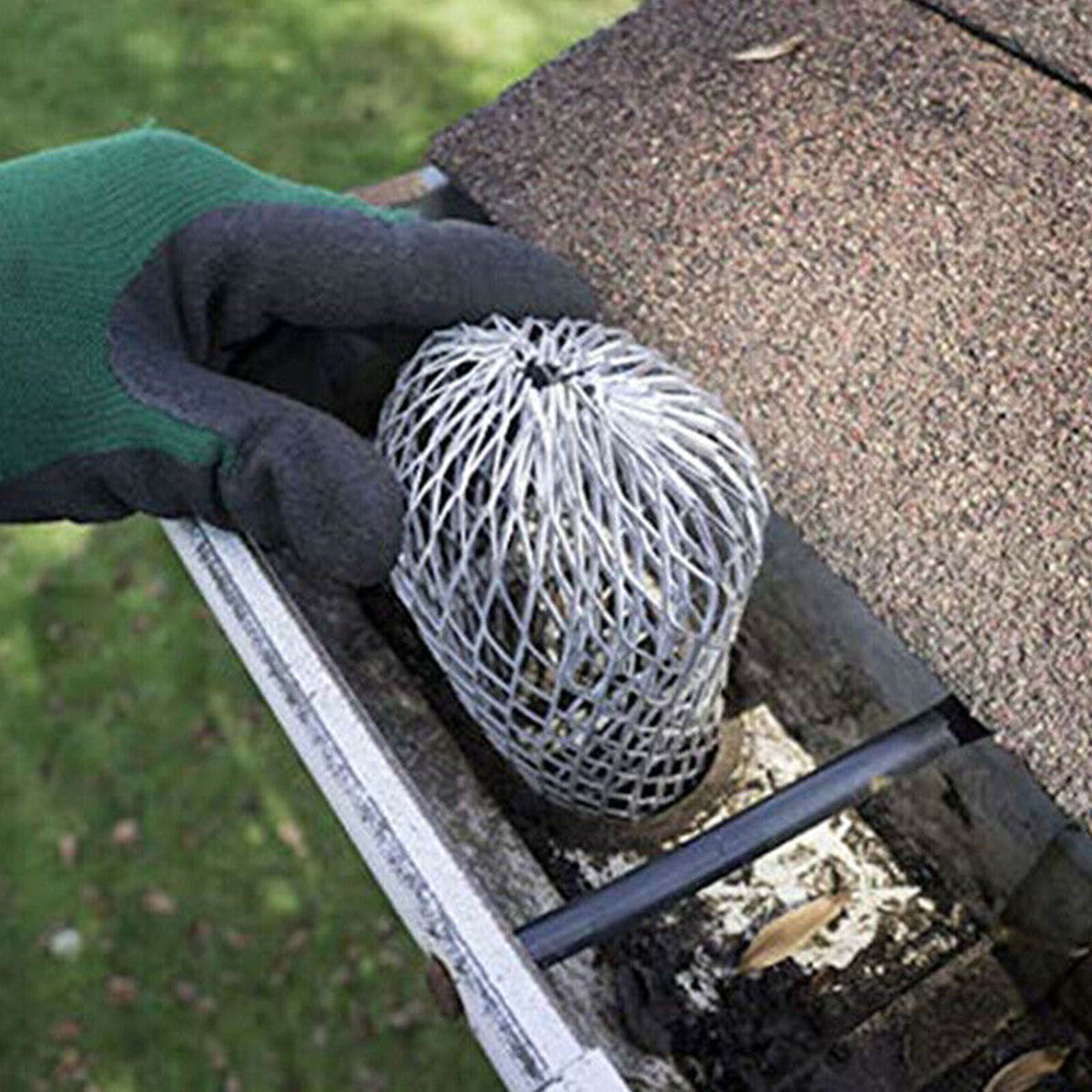 4x Gutter Guard Downspouts Filters Strainer Stops Leaf Debris Roof from Clogging