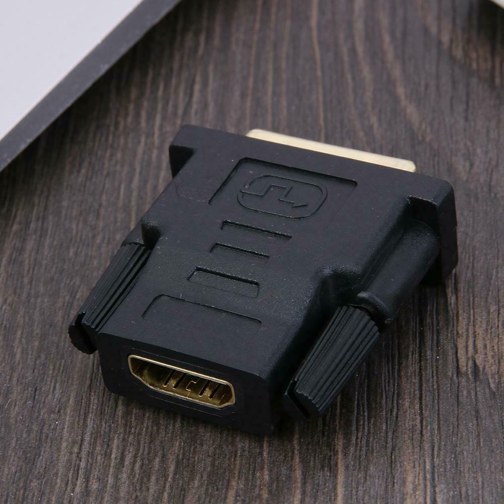 HDMI-compatible Female to DVI 24+1Pin Male Converter Adapter Cable Connecto @