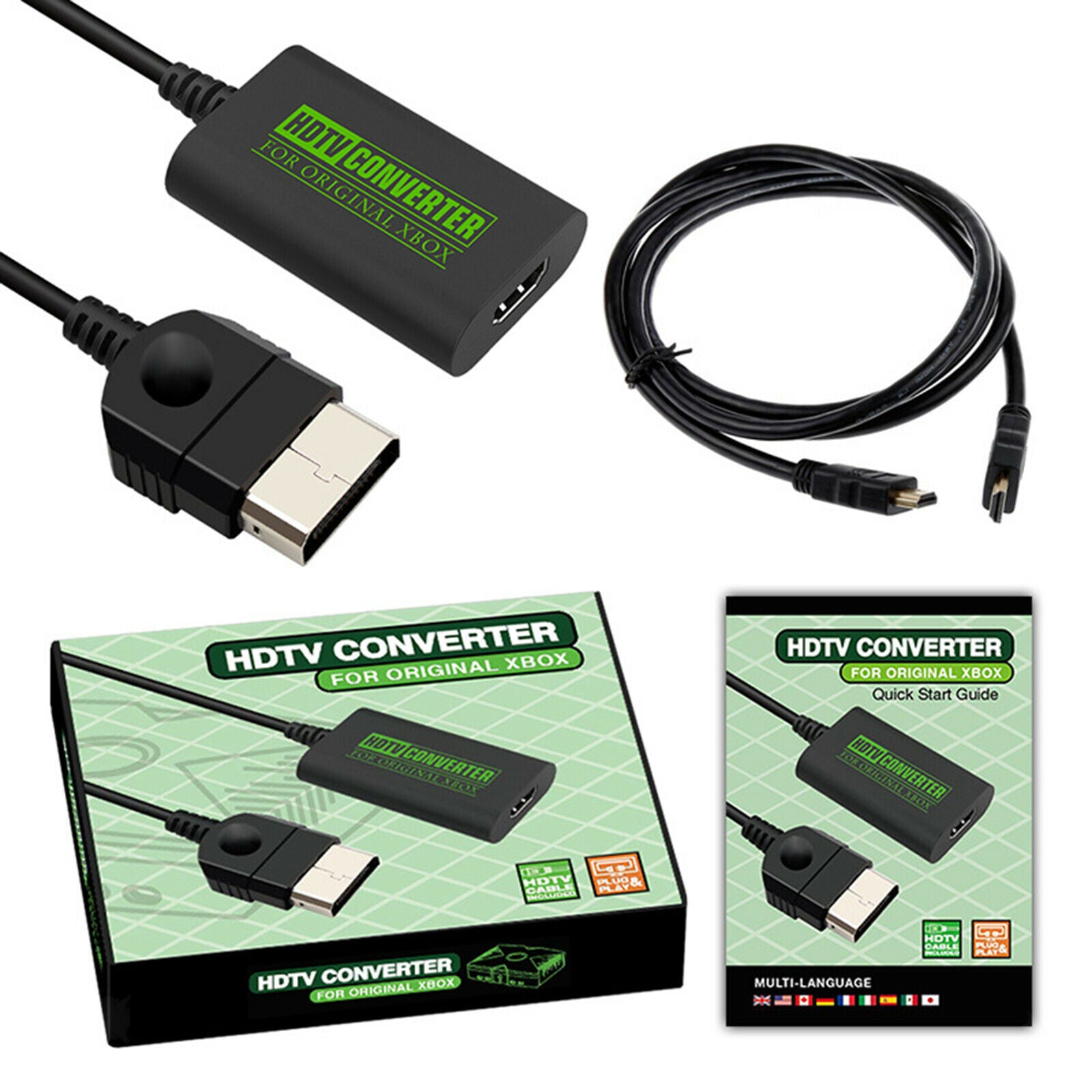 Console HDMI Adapter Converter Audio HD Cable For XBOX Support 1080P/720P