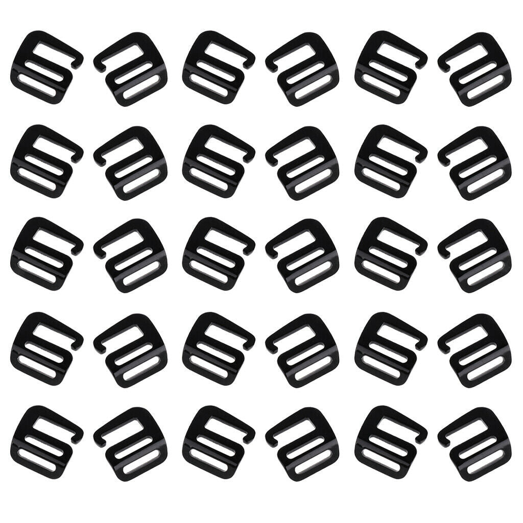 30x Webbing Strap Buckles for Belts G Hook Carabiners Fasten Belt Clips