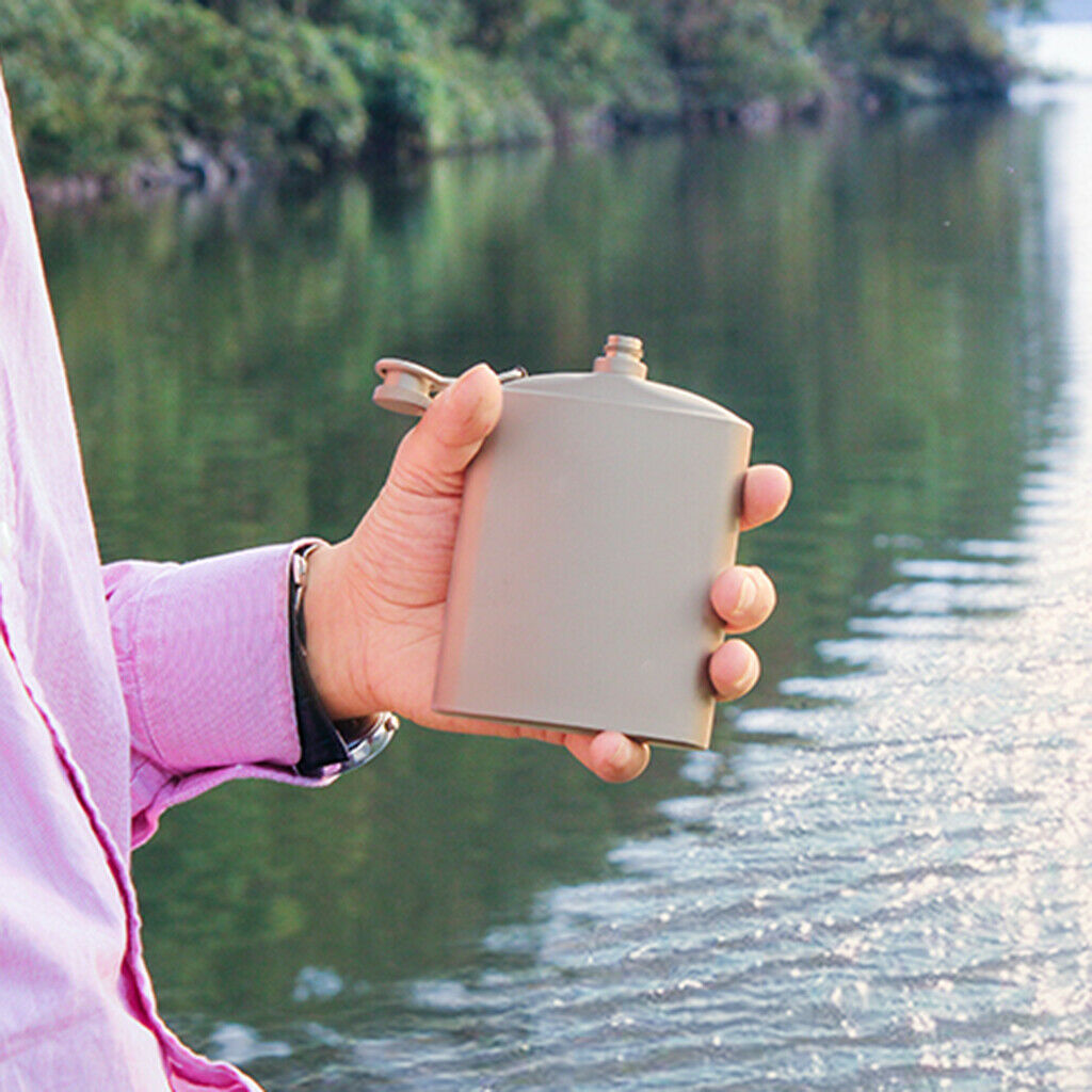 Pocket Titanium Hip Flask Wine Picnic Bottle Barware Whisky Pot Present