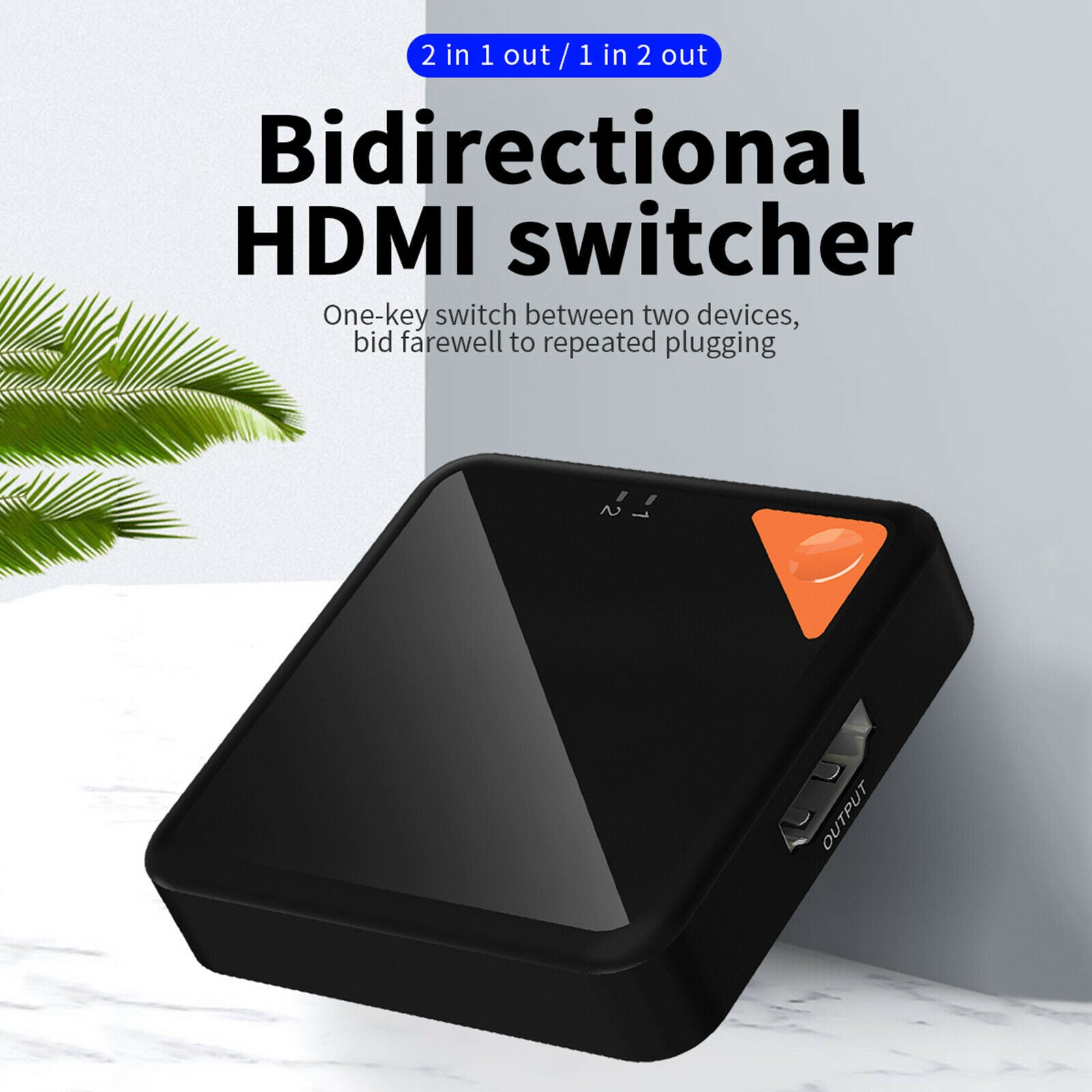 1080P 4K Bi Direction HDMI 1.4 Switch Switcher Splitter 2x1 Out For HDTV