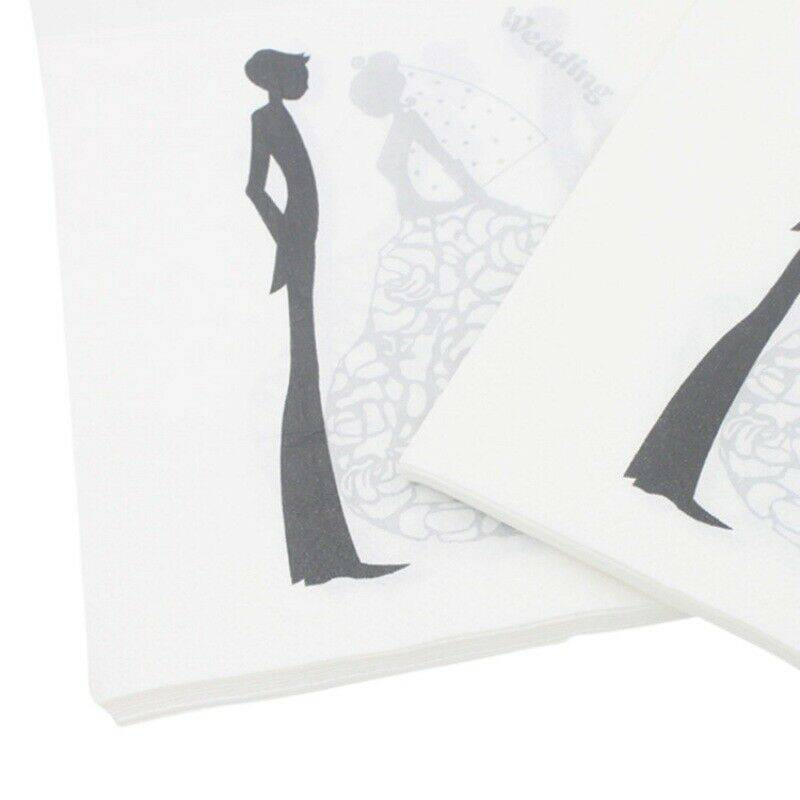 20Pcs 33CM Paper Napkins Wedding Bride Groom Tissue Serviettes Party Supplies