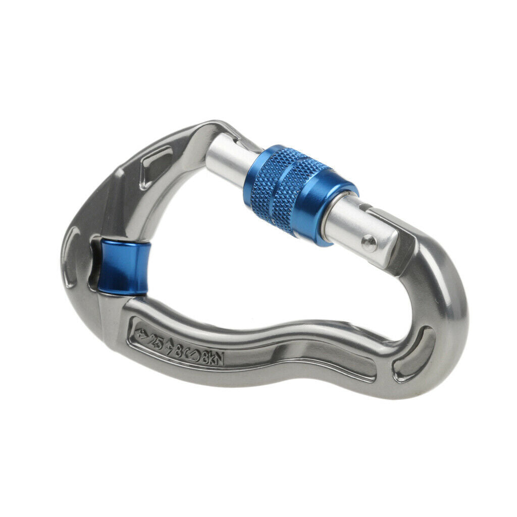 25 KN Rock Tree Climbing Screwgate Screw Lock Pulley-Carabiner Clip For Outdoor
