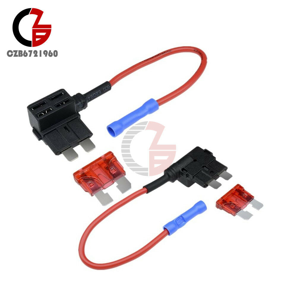 12V TAP Adapter Standard ATM APM Auto Blade Fuse Holder Car Add-a-circuit Fuse