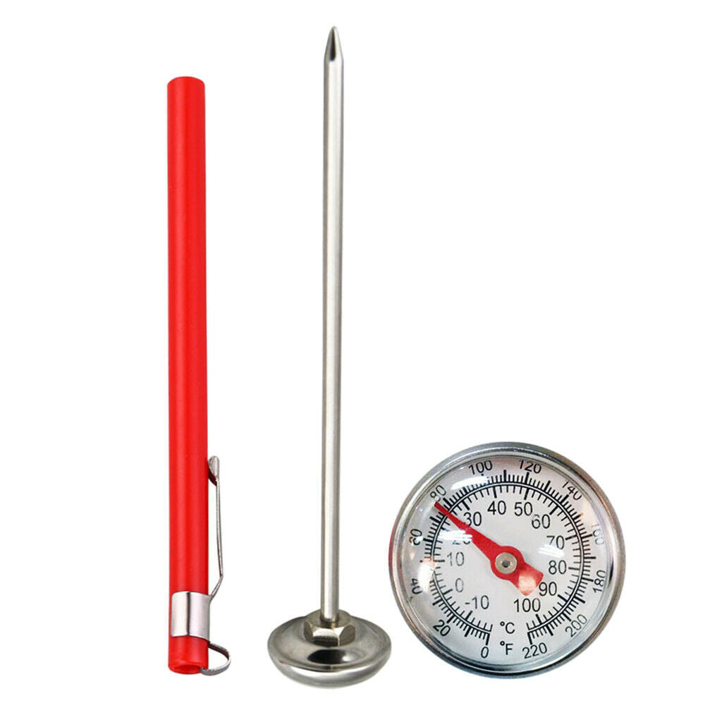 Pocket Stainless Steel Chocolate Milk Foam Instant Read Dial Thermometer Kit