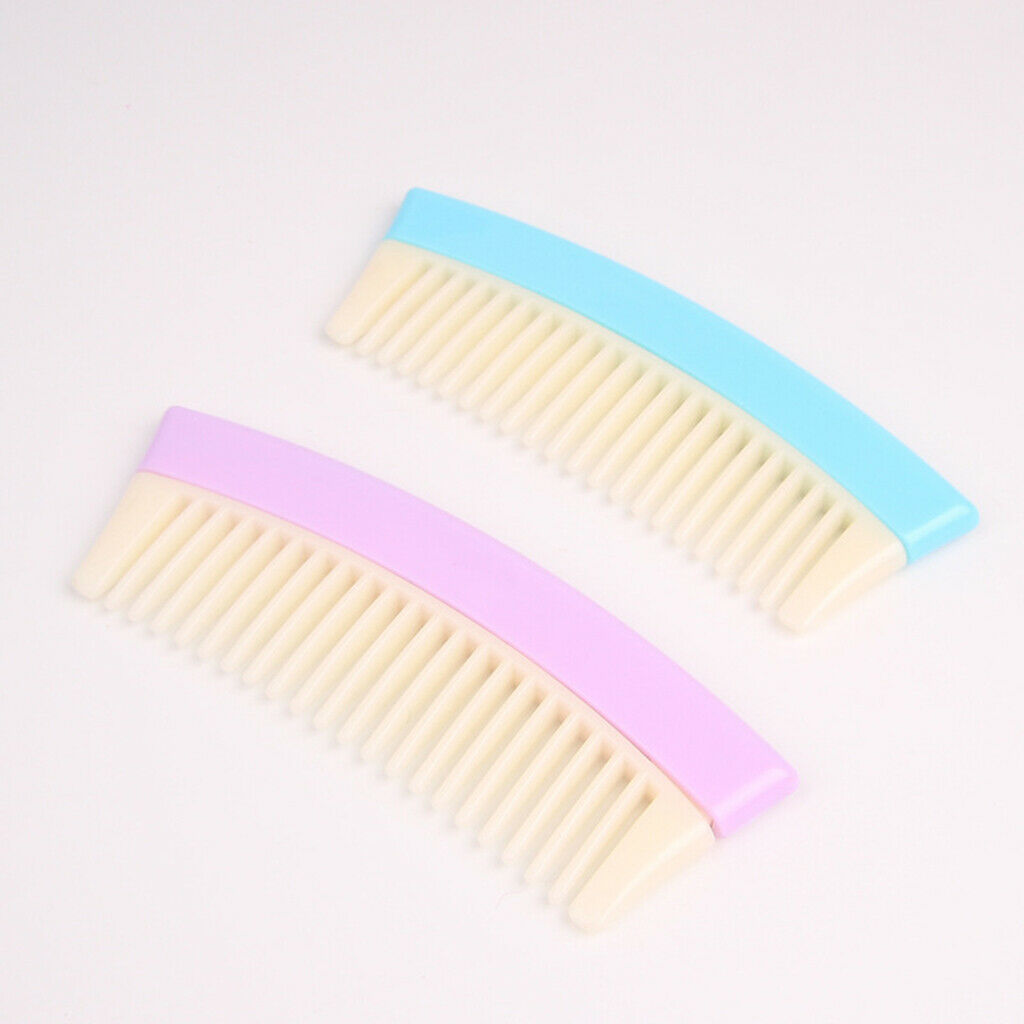 Plastic Portable Wide Tooth Detangling Hair Comb Anti-static for Women Purple