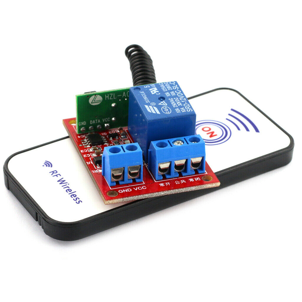12V One Channel 433MHZ RF Wireless Relay Board with Remote Control 15-30m