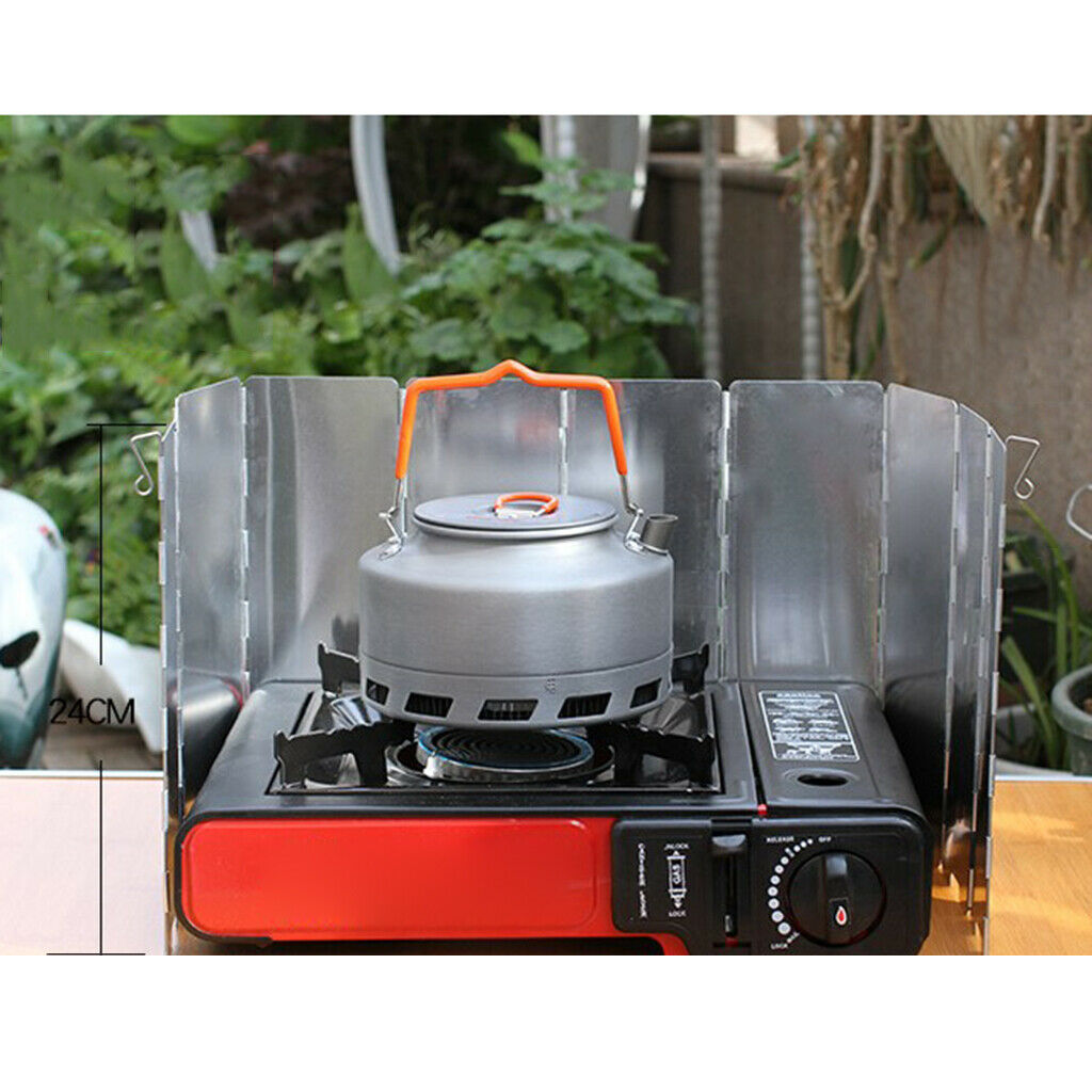 10 Folding plate for camping gas cooker Wind protection grille Outdoor Foldable