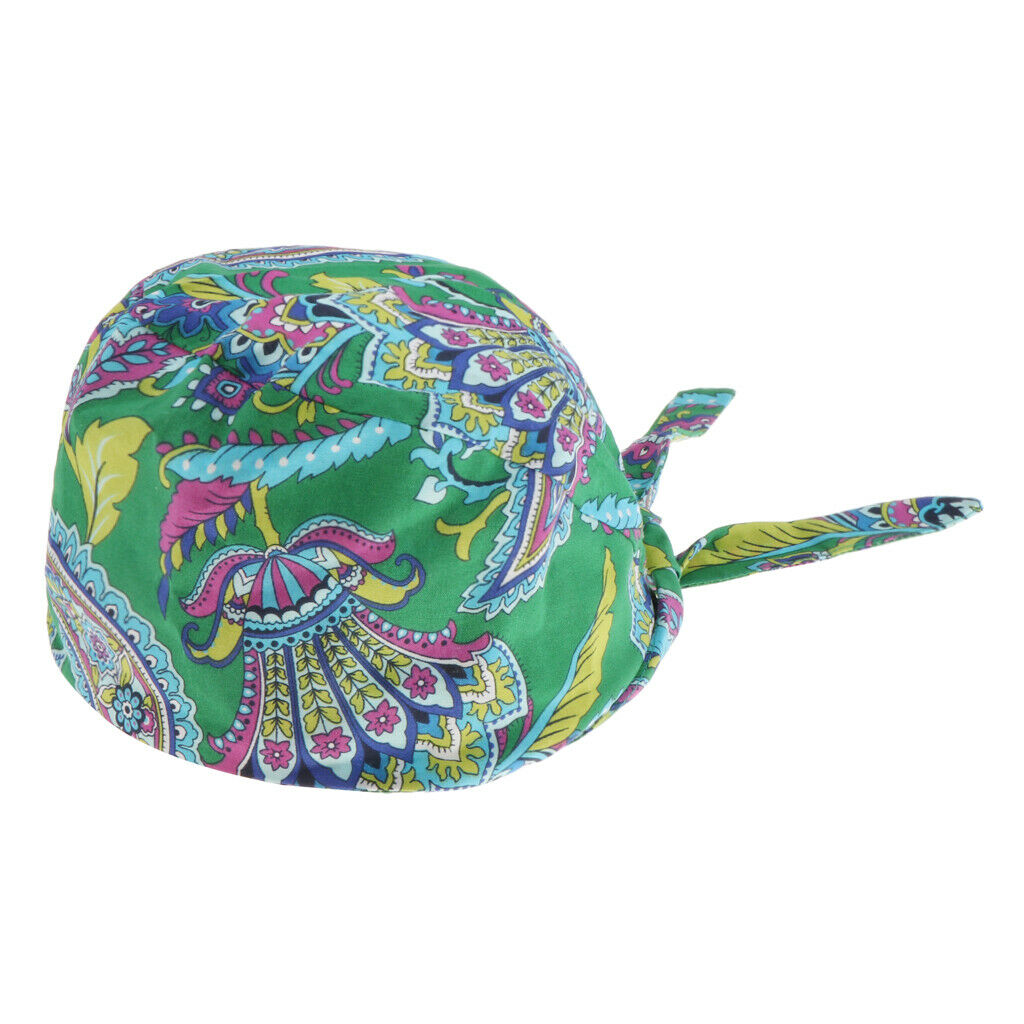 100% Cotton Floral Printed Doctor Scrub Cap Dustproof Beanie Cap Chemo Cap