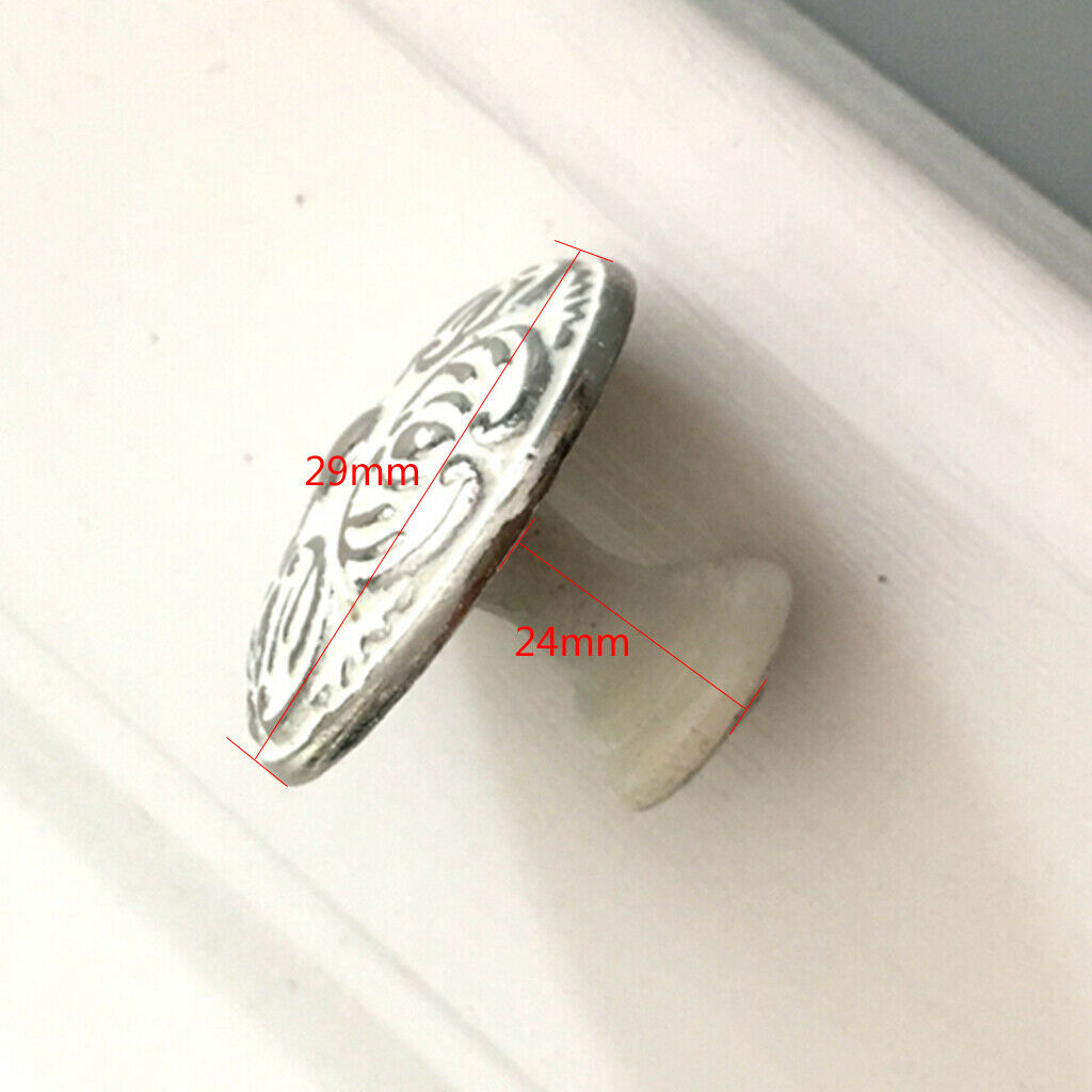 6xKitchen Cabinet Knobs Cupboard Zinc Alloy Handles Wardrobe Furniture Pulls