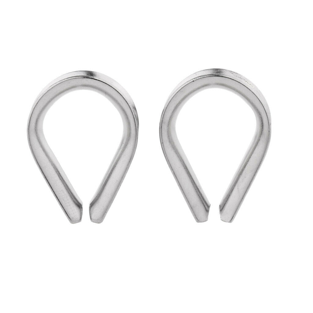 2 pieces of stainless steel thimble wire rope thimbles Wire rope clips for 4mm
