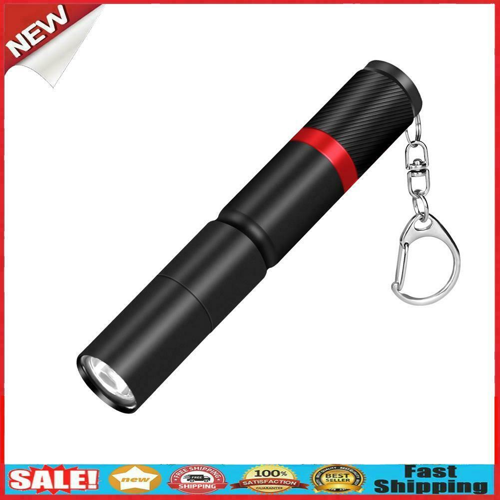 Ultra Small Protable Keychain Flashlight Pocket Torch 3 Mode Pen Night Lamp @
