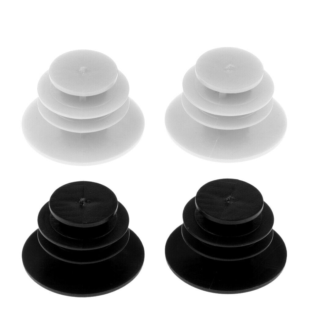 2 Pair Bicycle Handle Bar Plugs, Black & Luminous, Premium PE Grips End Caps
