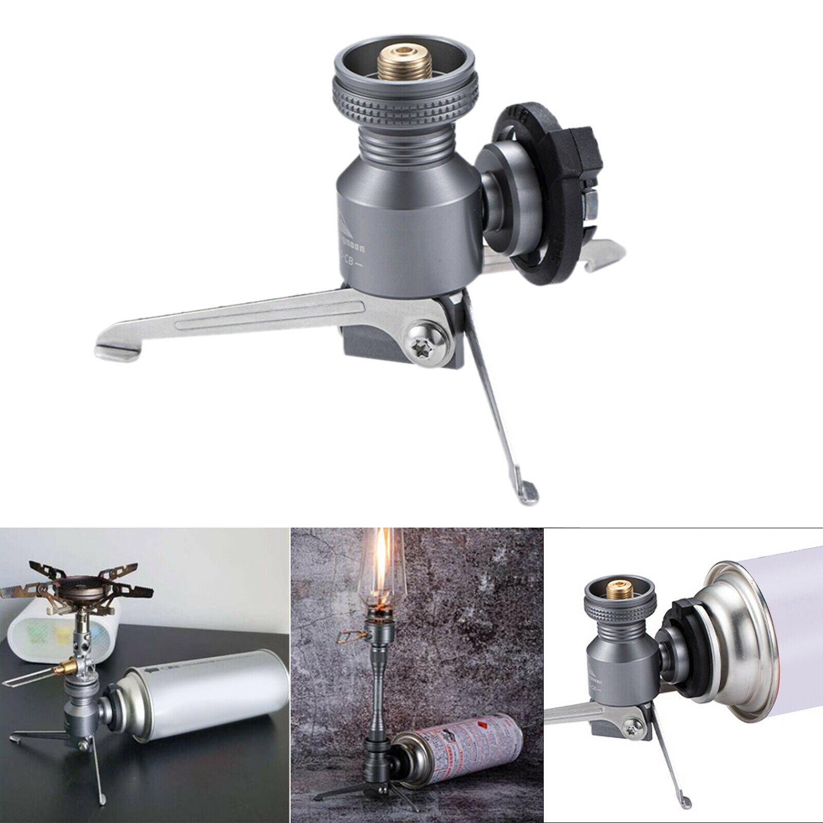 Ultralight Gas Canister Adapter Tripod Butane Collapsible Hiking Equipment