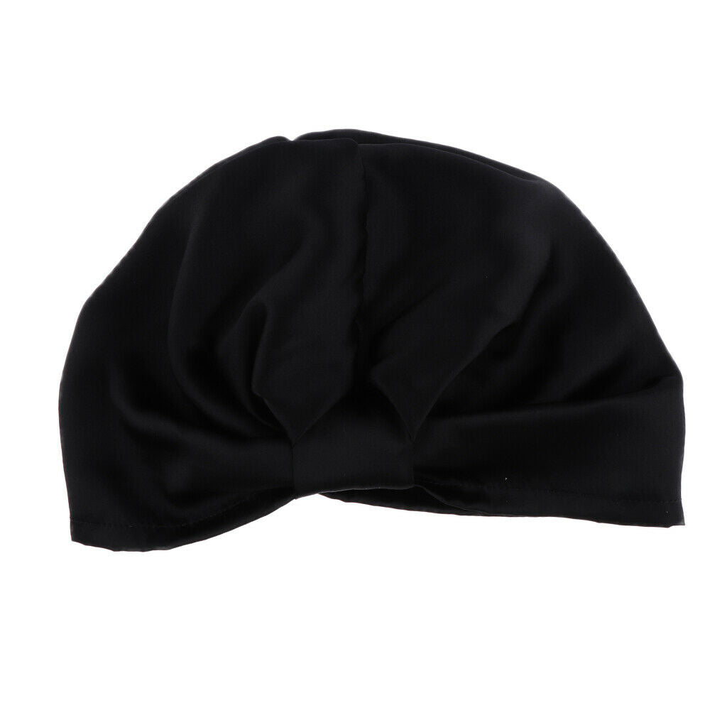 100% Silk Sleeping Sleep Hat Night Hair Care Bonnet Scarves Wrap Elastic