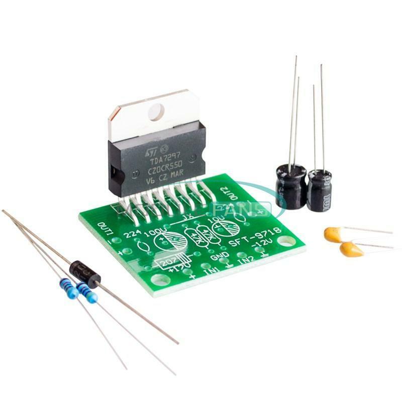 12V TDA7297 15W +15 W Stereo Aduio Amplifier Board MP3 Decoder / Microphone Amp