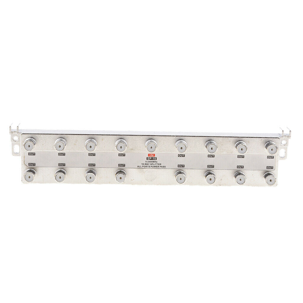 Durable 16-Way Splitter Coaxial Antenna RF Satellite Cable TV Signal