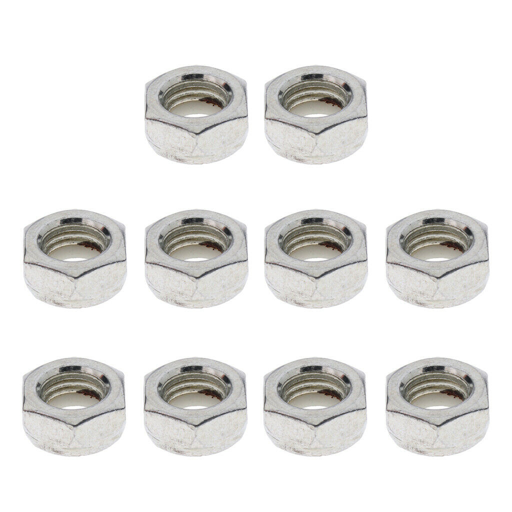 10pcs Skateboard Trucks Screw Nuts Mounting Axle Nuts Longboard Repair Gear