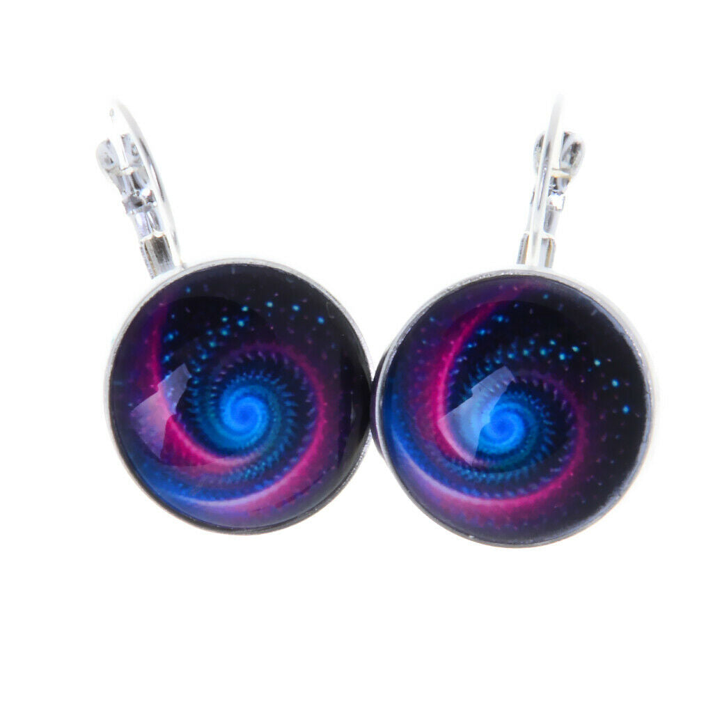 Unique Dazzling Galaxy Star Time Gem French Huggie Fashion Earrings