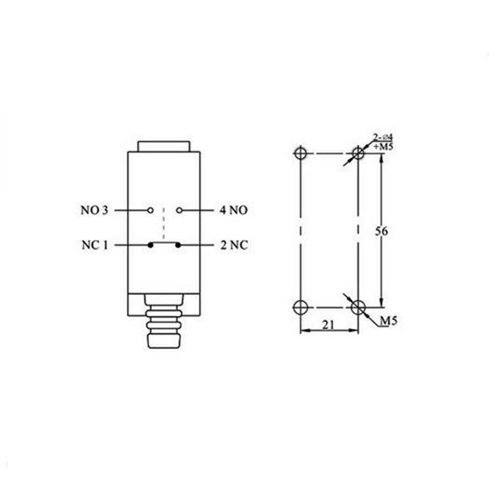 (1) XZ-8/111 NO+NC Contact Micro Limit Switch SPDT Push Plunger Type 5A 250VAC