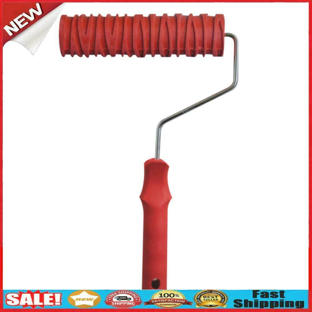 Creative 7inch Grain Pattern Paint Rubber Roller for Home Shop Wall Decor @