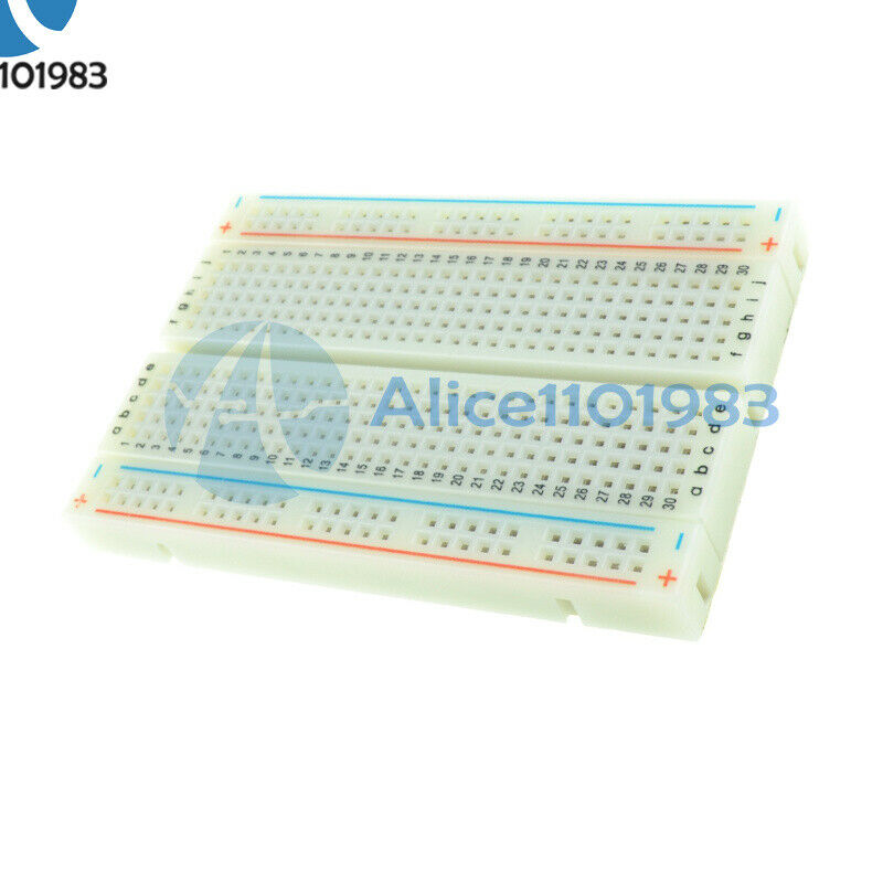 2PCS Mini Universal Solderless Breadboard 400 Contacts Tie-points Available