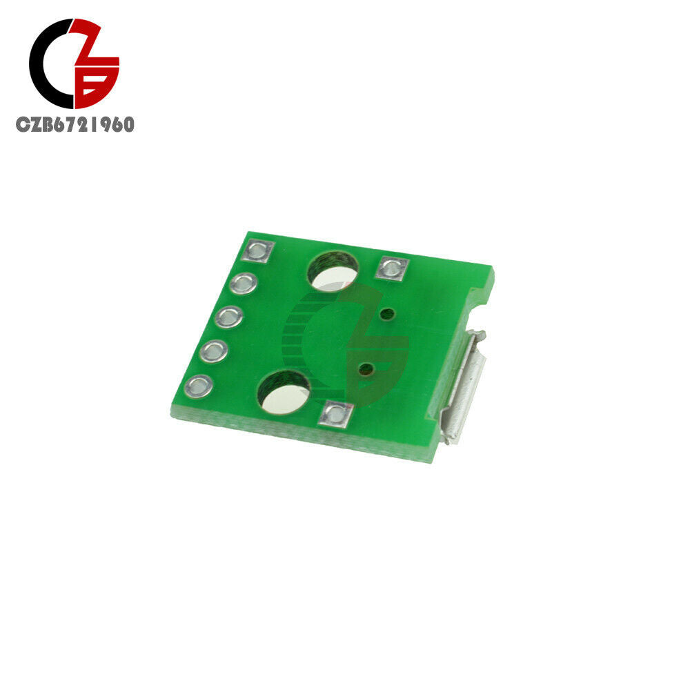 2pcs MICRO Female USB to DIP Adapter Converter for 2.54mm PCB Board DIY Power