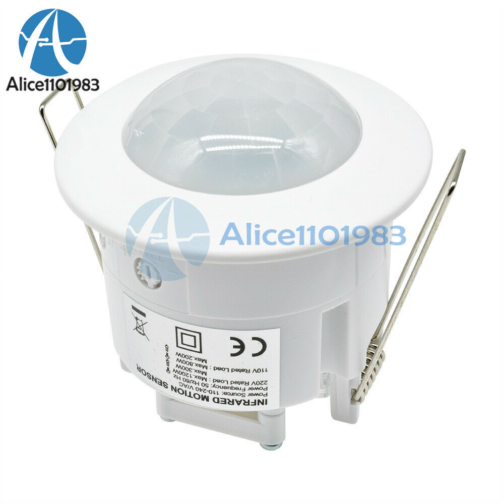 360° Ceiling PIR Infrared Body Motion Sensor Detector Lamp Light Switch 220V