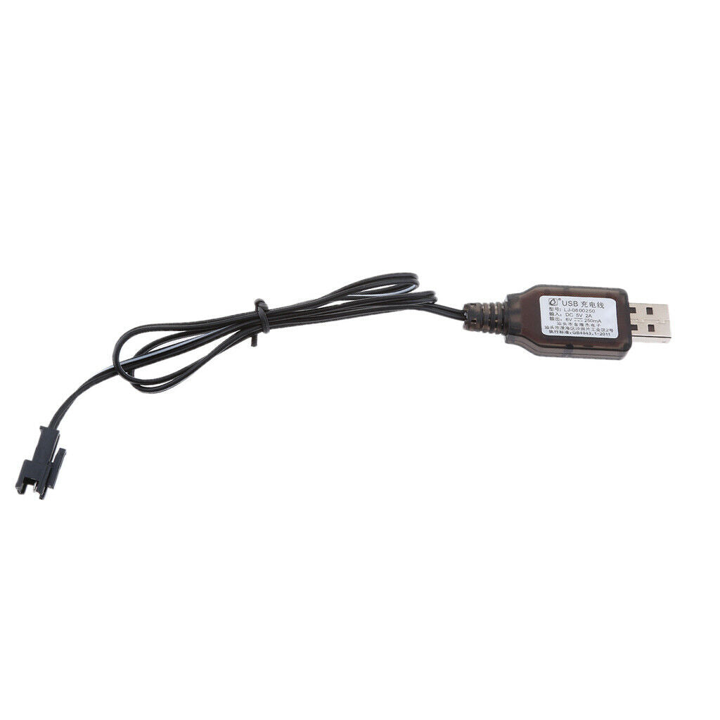 6V USB to SM 2P Female Plug NI-MH/NI-Cd Batteries Charge Cables Cord for RC Cars