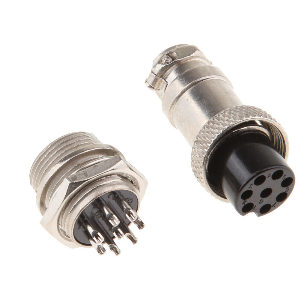 1set GX16 8Pin Male & Female Aviation Socket Plug Wire Panel Connector